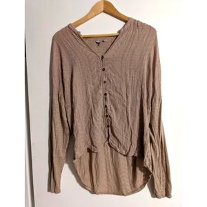 High low lucky brand button shirt